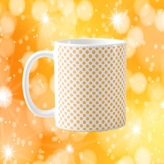 Mug Motif de fruits orange