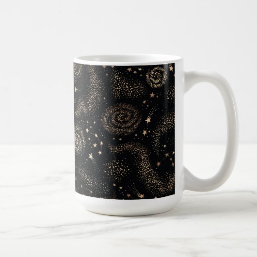 Mug Motif de galaxie Gold Star Constellation (Droite)