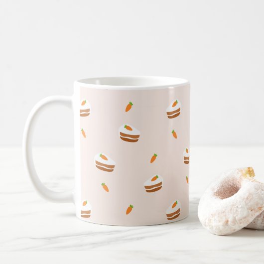 Mug Motif de gâteau à la carotte (Avec donut)