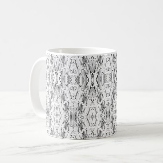 Mug Motif de géométrie abstraite gris clair (Devant gauche)