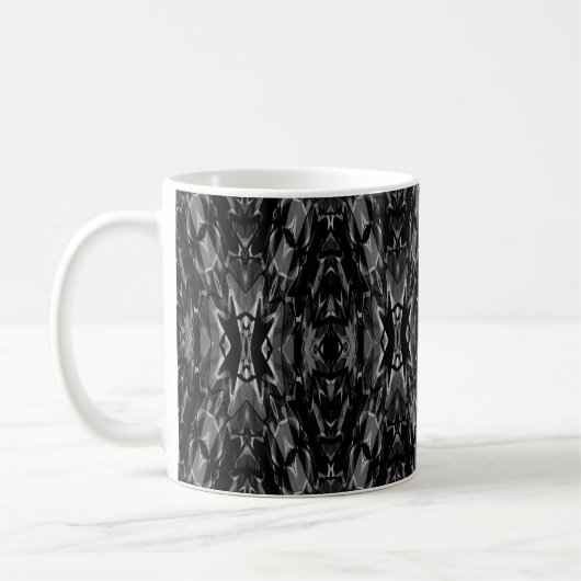 Mug Motif de géométrie abstraite gris noir (Gauche)