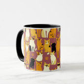 Mug Motif de Ginger, Chats noirs et blancs (Devant gauche)