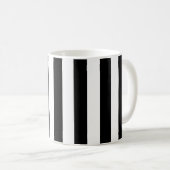 Mug Motif de grandes bandes verticales en noir et blan (Devant droit)