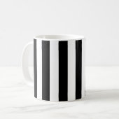 Mug Motif de grandes bandes verticales en noir et blan (Devant gauche)