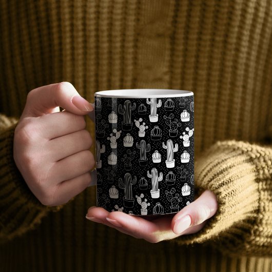 Mug Motif de gribouillis noir et blanc