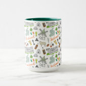 Mug Motif de griffonnage de croquis de l'Irlande (Centre)