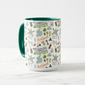 Mug Motif de griffonnage de croquis de l'Irlande (Devant gauche)