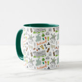 Mug Motif de griffonnage de croquis de l'Irlande (Devant gauche)