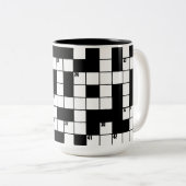Mug Motif de grille de mots croisés (Devant droit)