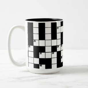 Mug Motif de grille de mots croisés