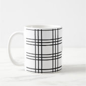 Mug Motif de grille noir et blanc (Gauche)