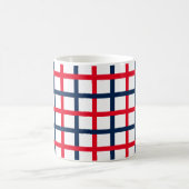 Mug Motif de grille patriotique moderne rouge blanc pl (Centre)