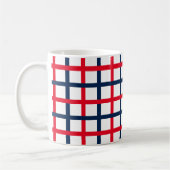 Mug Motif de grille patriotique moderne rouge blanc pl (Gauche)