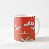 Mug Motif de grue asiatique rouge (Devant droit)