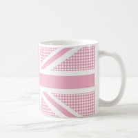 Motif de guingan de rose en pastel de drapeau