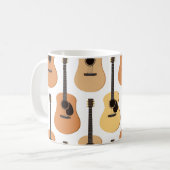 Mug Motif de guitares acoustiques (Devant gauche)