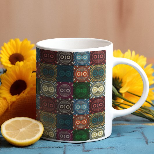 Mug Motif de hibou multicolore