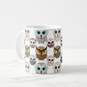 Mug Motif de hiboux illustrés adorable (Devant gauche)