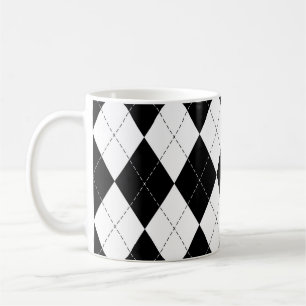 Mug Motif de Jacquard géométrique noir blanc