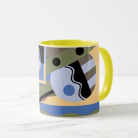 Mug Motif de jazz  Art Déco vintage (Devant droit)