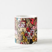 Mug Motif de jeton de personnage de dessin (Centre)
