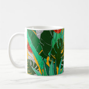 Mug Motif de jungle d'été aux couleurs vives. Jungle s
