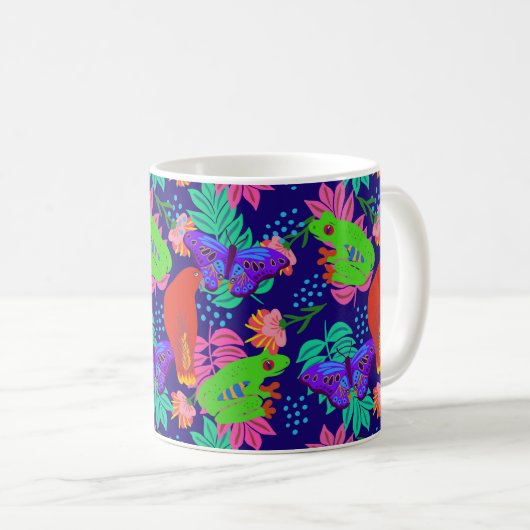 Mug Motif de jungle vibre (Devant droit)