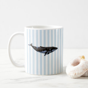Mug Motif de la bande nautique de baleine