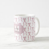 Mug Motif de la bow rose (Devant droit)
