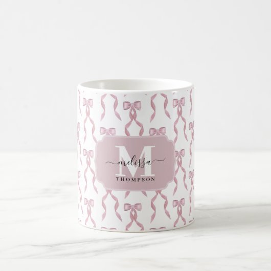 Mug Motif de la bow rose (Centre)