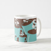 Mug Motif de la Coupe du Café Vert Bleu Chaos (Devant droit)