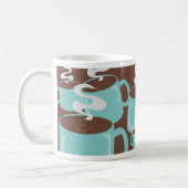 Mug Motif de la Coupe du Café Vert Bleu Chaos (Gauche)