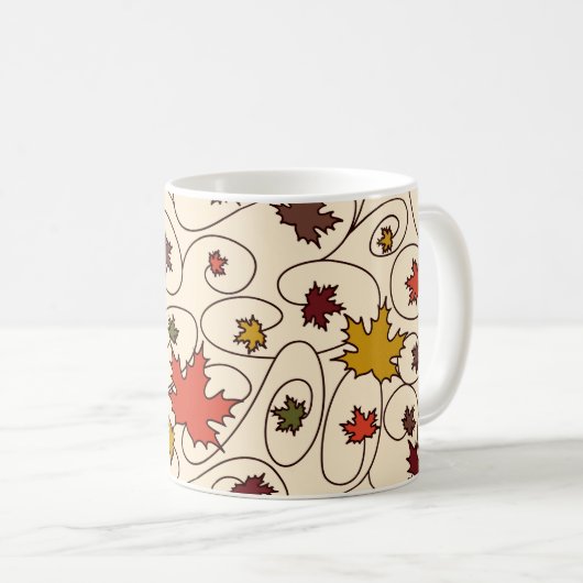 Mug Motif de la feuille d'érable à boudin (Devant droit)