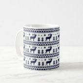 Mug Motif de la Foire Bleue Blanche de Noël (Devant gauche)