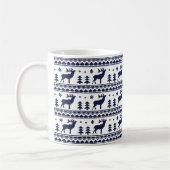 Mug Motif de la Foire Bleue Blanche de Noël (Gauche)