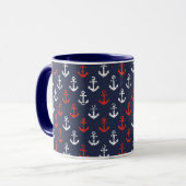 Mug Motif De La Marine Rouge Blanche Et Bleue (Devant gauche)