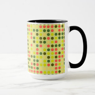 Mug Motif de la mosaïque Retro Polka Dot #9