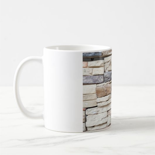 Mug Motif de la pierre moderne mur de brique Surfacé b (Gauche)
