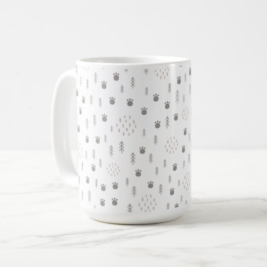 Mug Motif de la piste animale du bois mûre (Devant gauche)