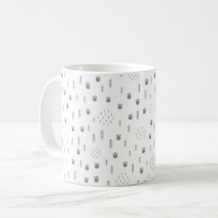 Mug Motif de la piste animale du bois mûre