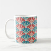Mug Motif de la queue de paon rouge et bleu (Gauche)