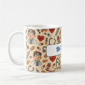 Mug Motif de la science de la médecine du dessin (Gauche)