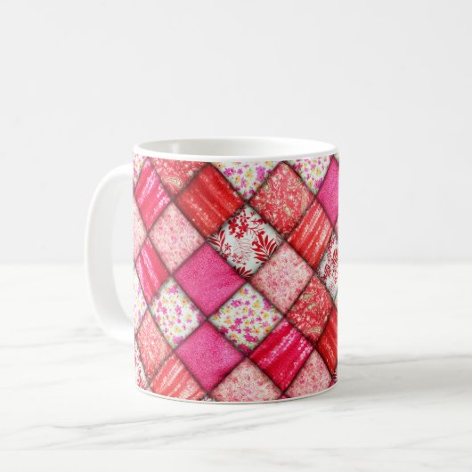 Mug Motif de la surface composée rouge (Devant gauche)