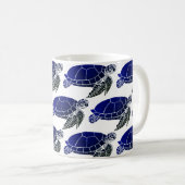 Mug Motif de la tortue bleue (Devant droit)