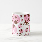Mug Motif De Ladybugs, Ladybugs Rose, Votre Nom (Centre)