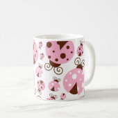 Mug Motif De Ladybugs, Mignons Ladybugs, Pink Ladybugs (Devant droit)