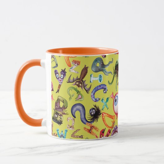 Mug Motif de l'alphabet monstre (Gauche)