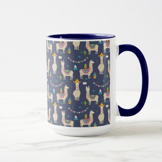 Mug Motif de lama de célébration (Droite)