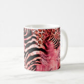 Mug Motif de léopard, zèbre abstrait. léopard, (Devant droit)