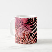 Mug Motif de léopard, zèbre abstrait. léopard, (Devant gauche)